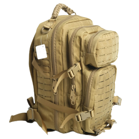 Sac à dos militaire beige à sangle réglable pour le désert