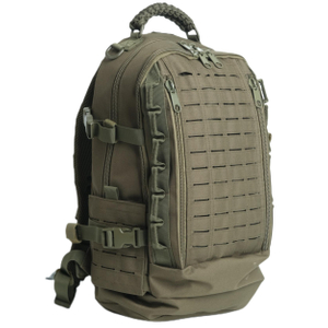 Sac à dos tactique olive imperméable découpé au laser avec système Molle 